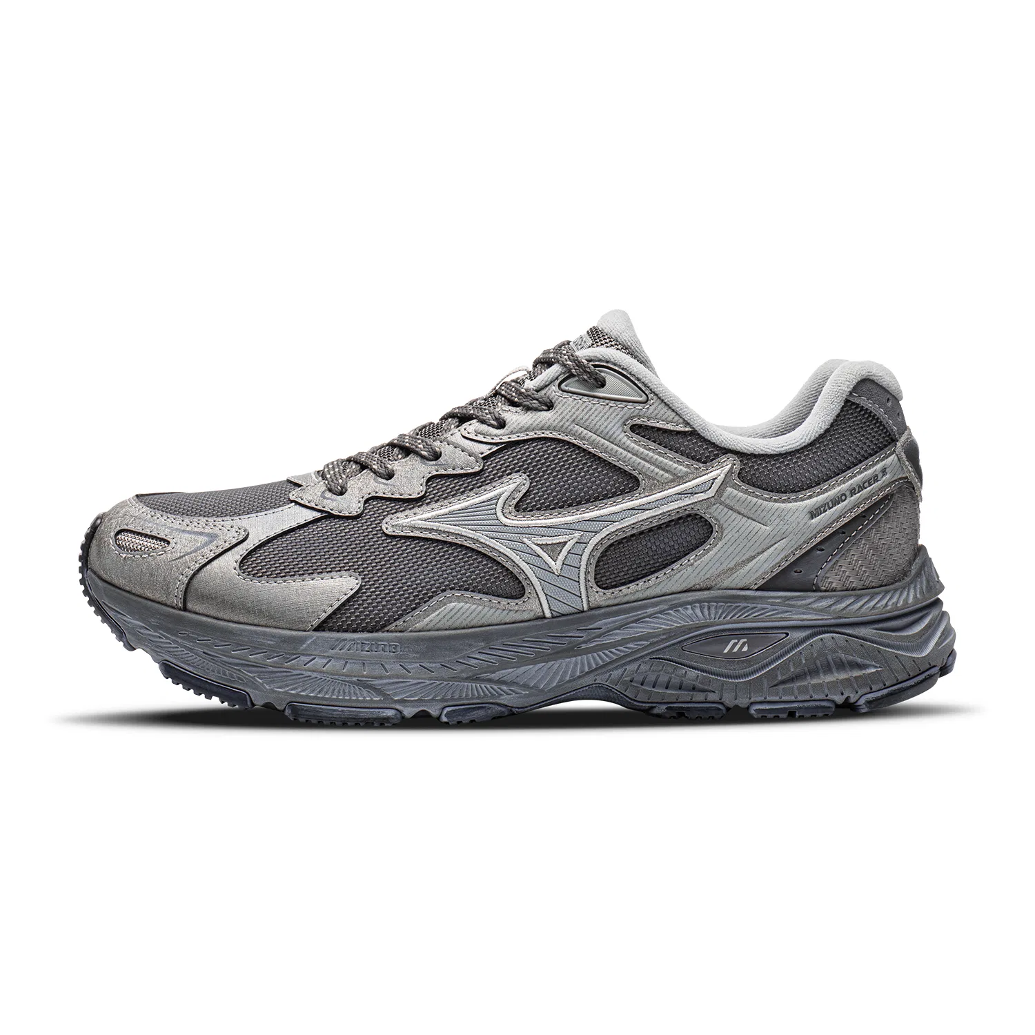 Детские кроссовки для бега Mizuno Racer S, Dark Gray/Dark Silver