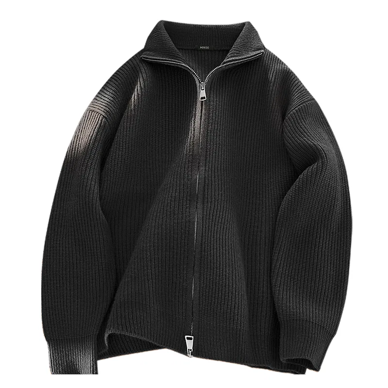 Детский кардиган с воротником-стойкой MINISO, Dark Gray