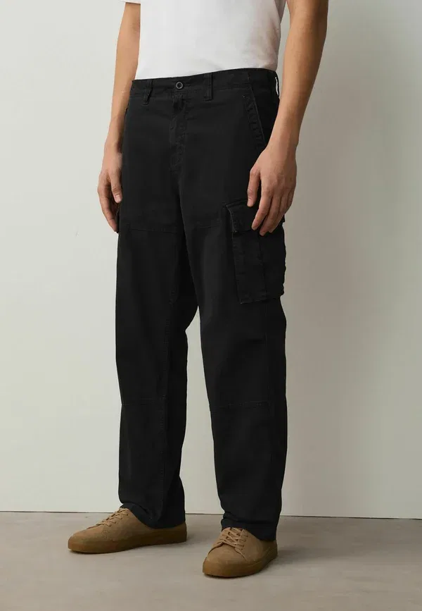 Брюки из хлопка с эластаном Cargo trousers Next, черный