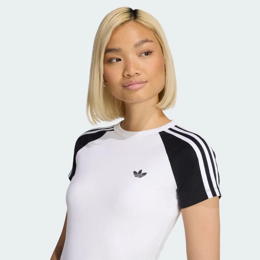 Футболка с длинным рукавом Originals KD3799 Sst Tee adidas, Бело-черный — фото 4