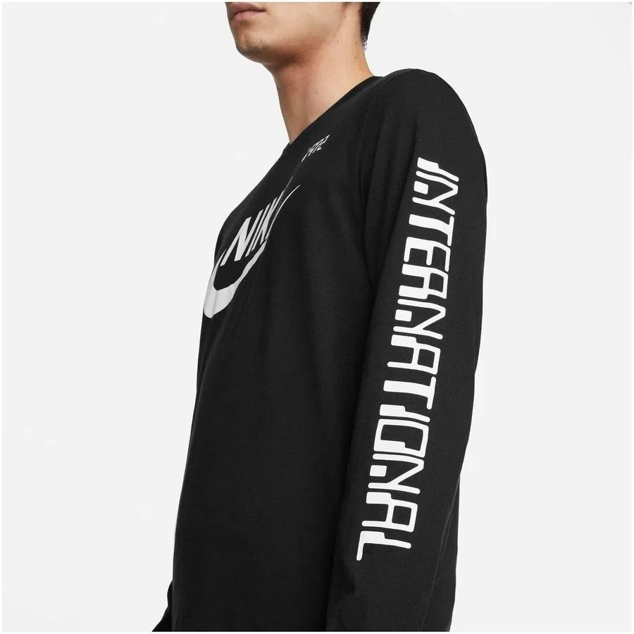 Спортивный свитшот с принтом Sportswear Sweatshirt DX1007-010 Nike, Черный — фото 2