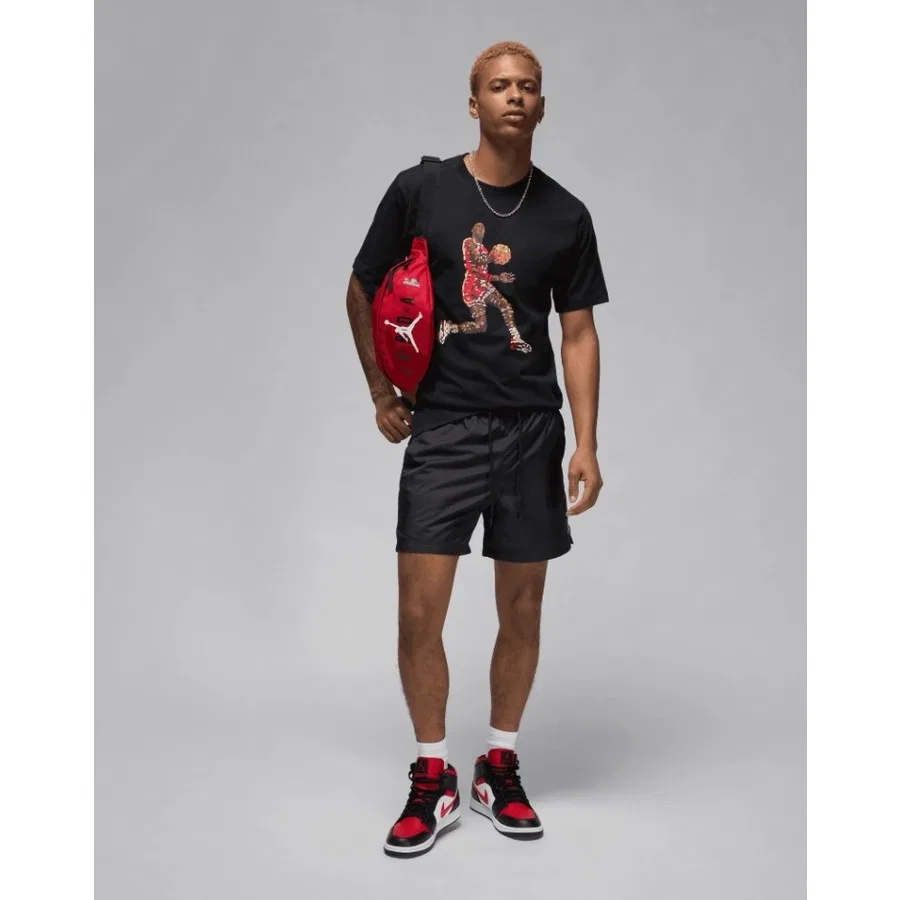 Футболка с коротким рукавом хлопковая Jordan Flight Essentials Nike, Черный — фото 2