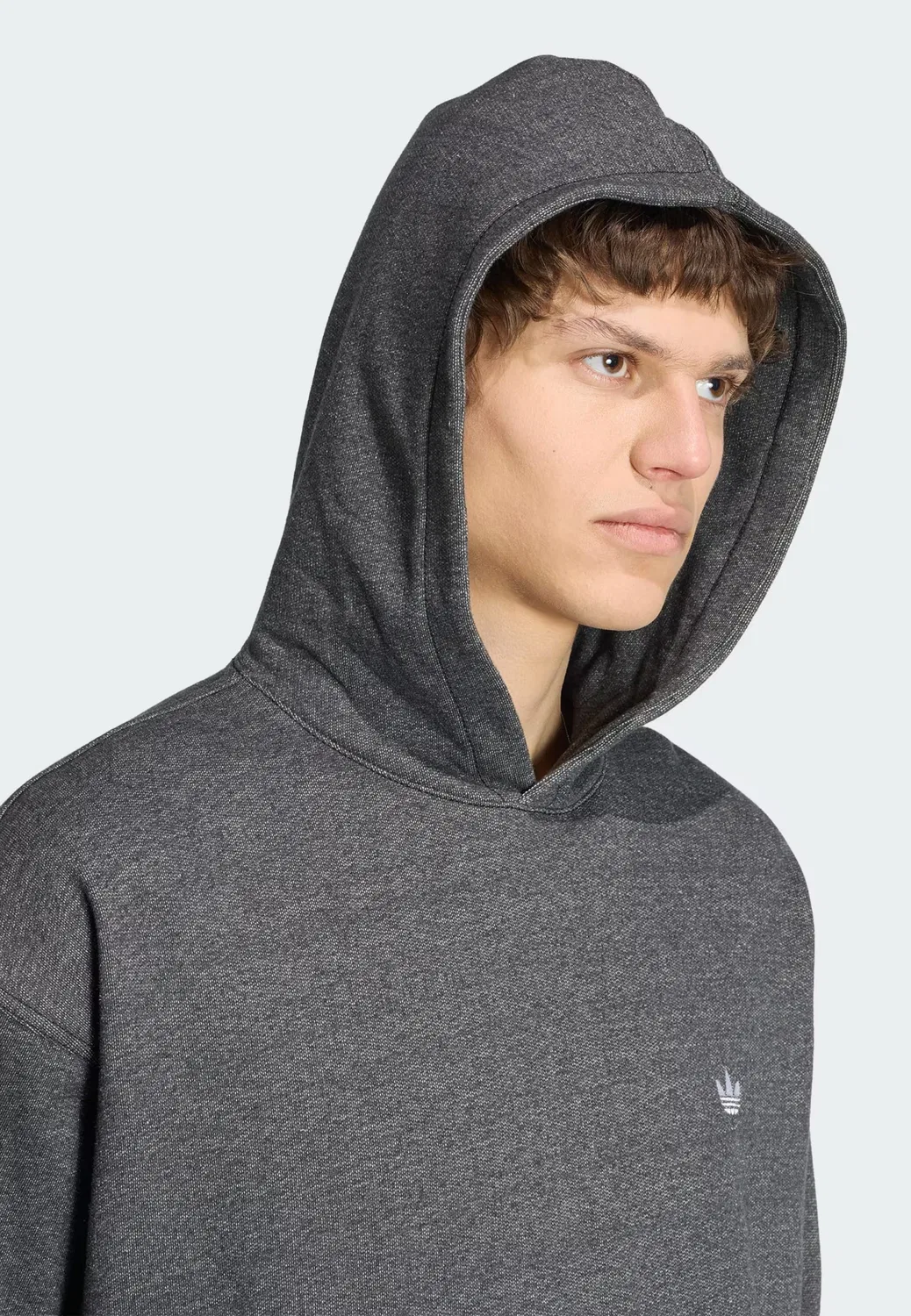 Толстовка Adidas Originals Trefoil Essentials, серый — фото 4