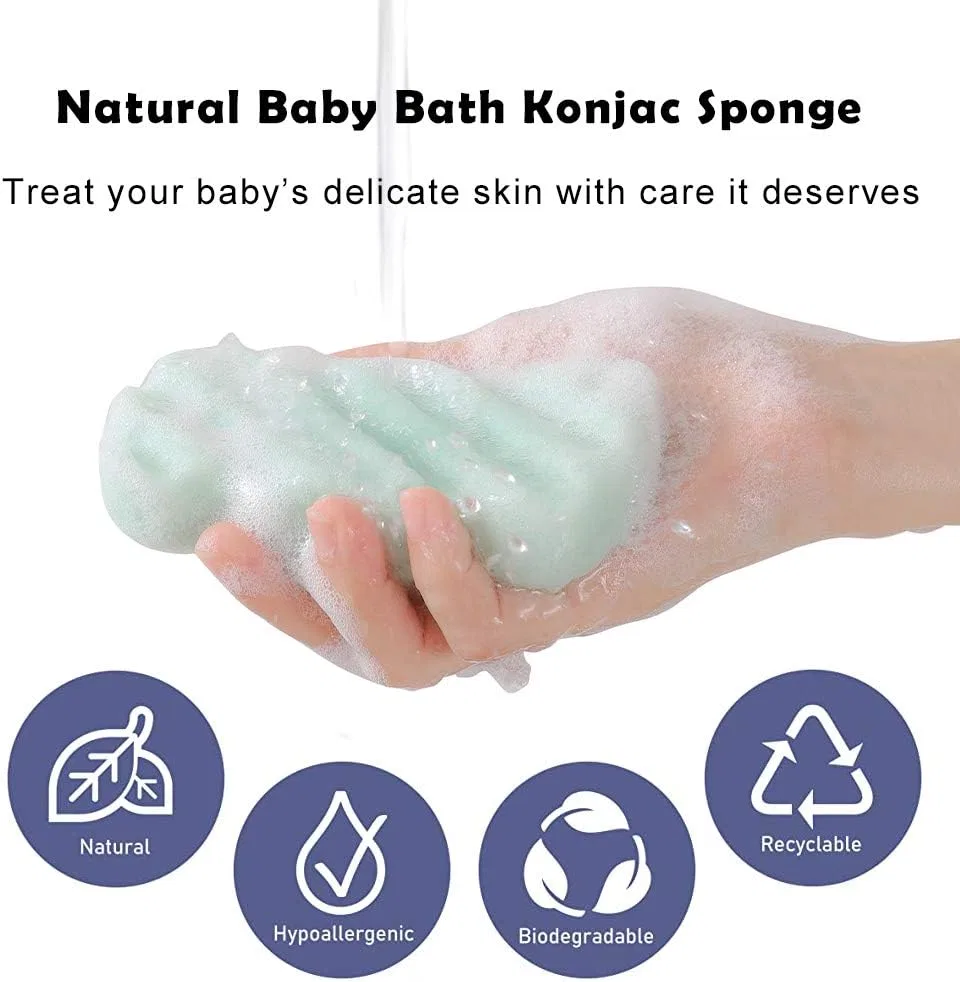 Набор мочалок Konjac Baby Toddler Body Sponge KECUCO, 3 шт, Infant/Toddlers — фото 2
