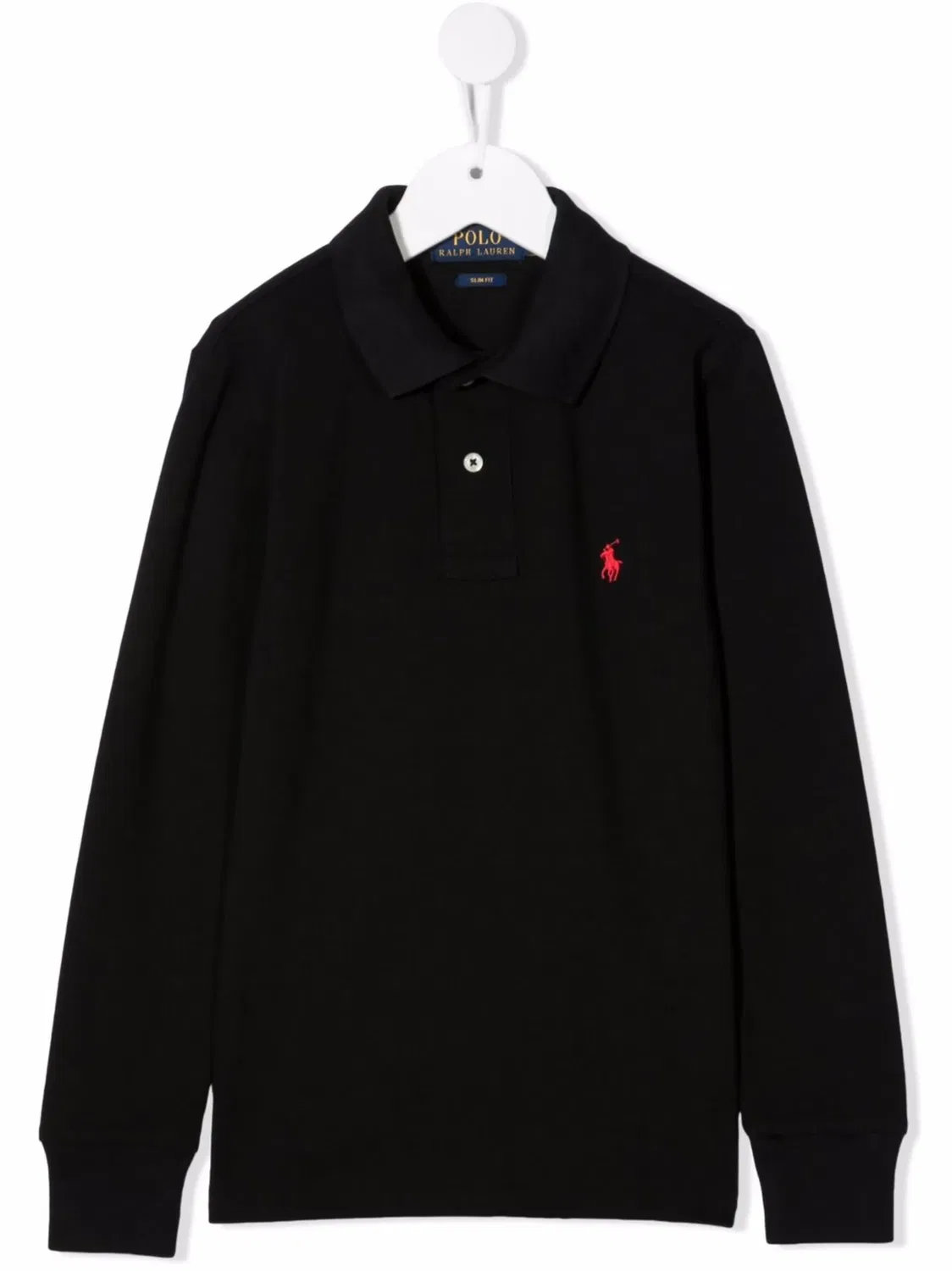 Polo Ralph Lauren Поло с вышитым логотипом - черный