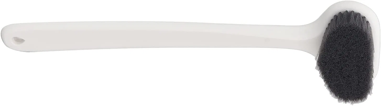 Щетка для тела с длинной ручкой, Srliya, 1 шт, Weißgraues Fell