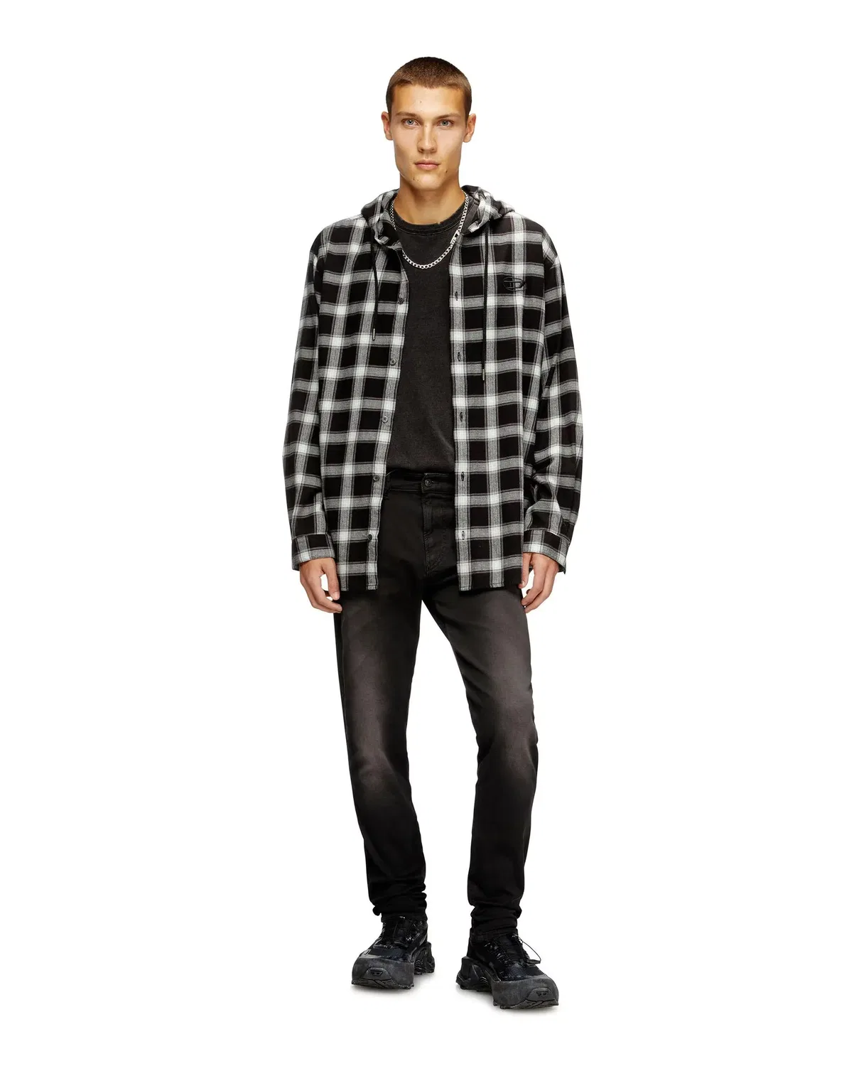 Мужские джинсы slim с заниженной талией 2062 D-Strukt Joggjeans 0670M Diesel, Negro — фото 4