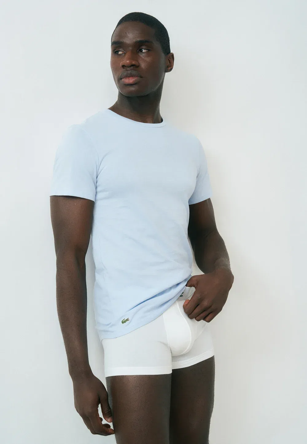 3 комплекта - майка Lacoste, White/Phoenix Blue/Abyss — фото 2