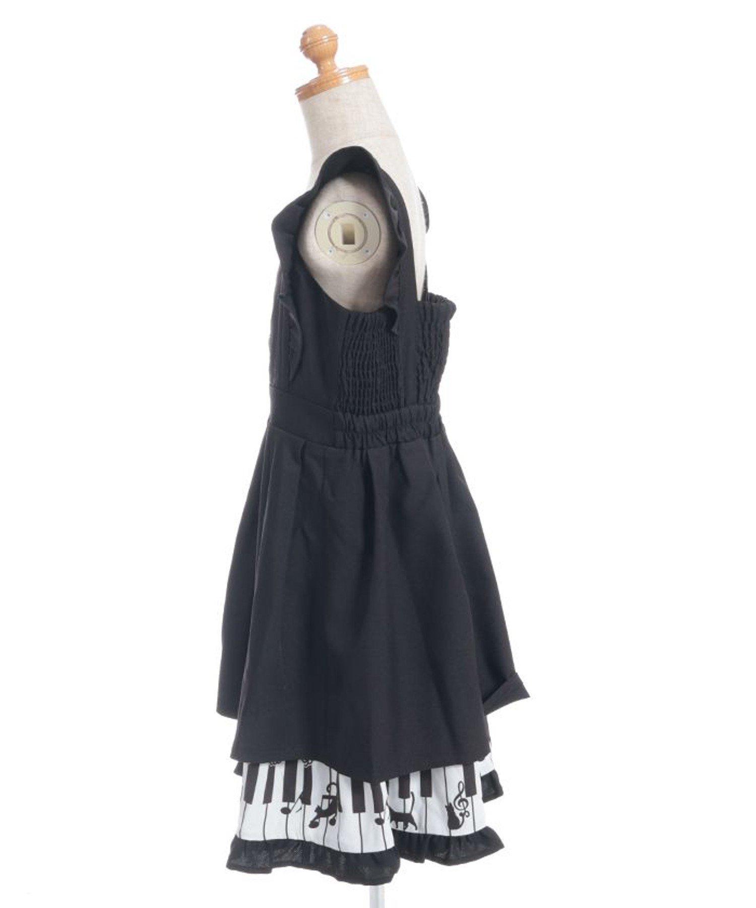 Юбка-сарафан с оборками и принтом под фортепиано Axes Femme Kids, black — фото 3