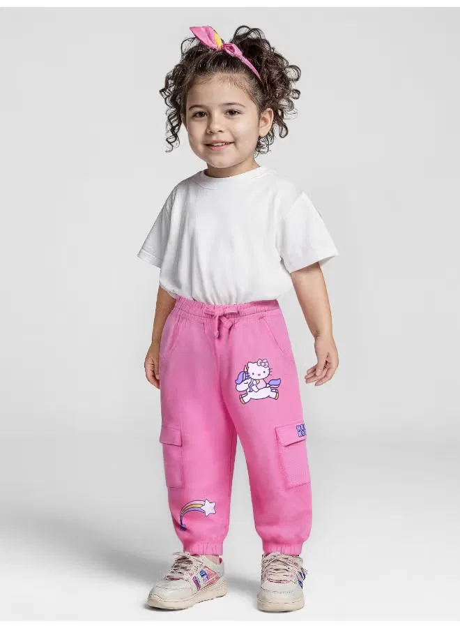 Комплект с принтом из футболки и джоггеров Hello Kitty: Unicorn The Souled Store, розовый — фото 2