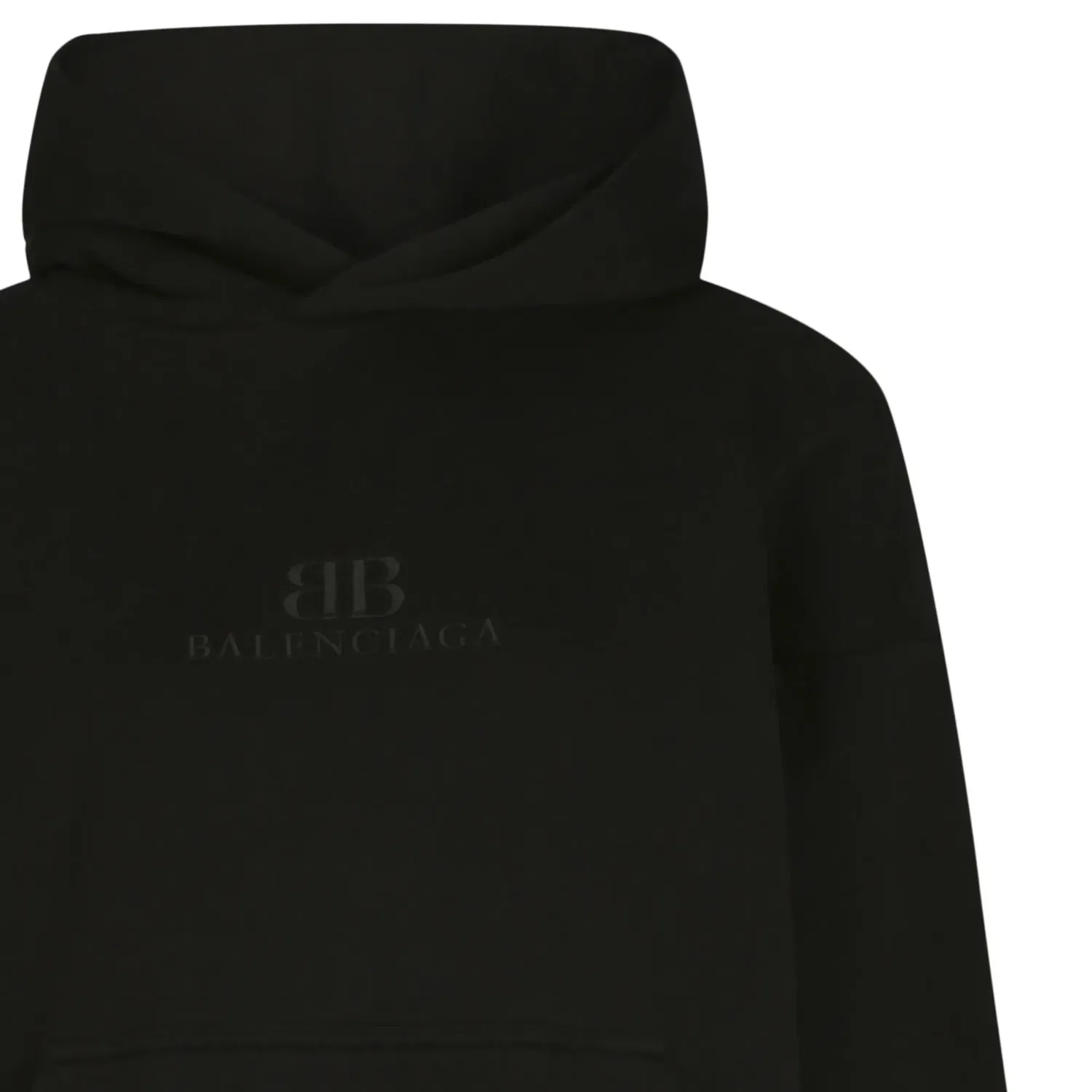 Худи Balenciaga с вышитым двойным логотипом B, черный — фото 3