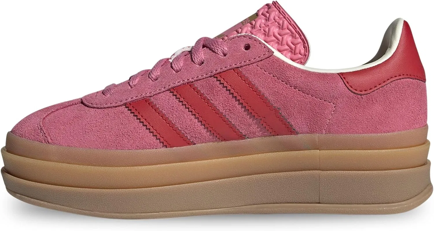 Детские кроссовки для девочек Gazelle Bold J adidas, Pink-Red — фото 3