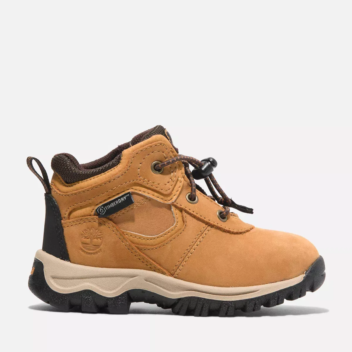 Детские ботинки для девочек водонепроницаемые Timberland Toddler Mt. Maddsen Waterproof Mid Hiking Boot, Wheat Nubuck