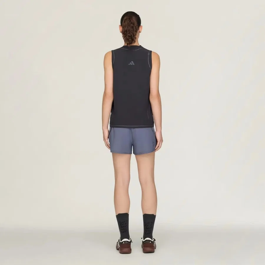 Женский топ без рукавов adidas ADI365 Sftm Run, Черный — фото 3