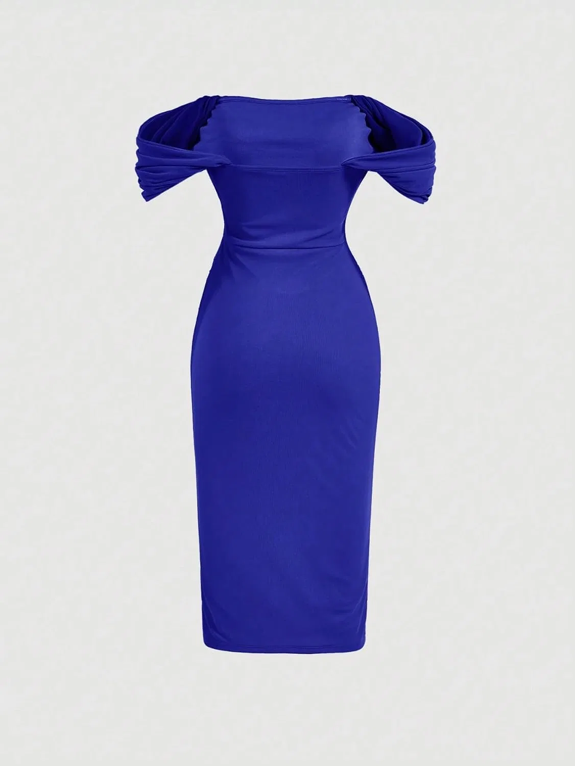 Женское облегающее платье с рукавами-фонариками, Royal Blue — фото 2