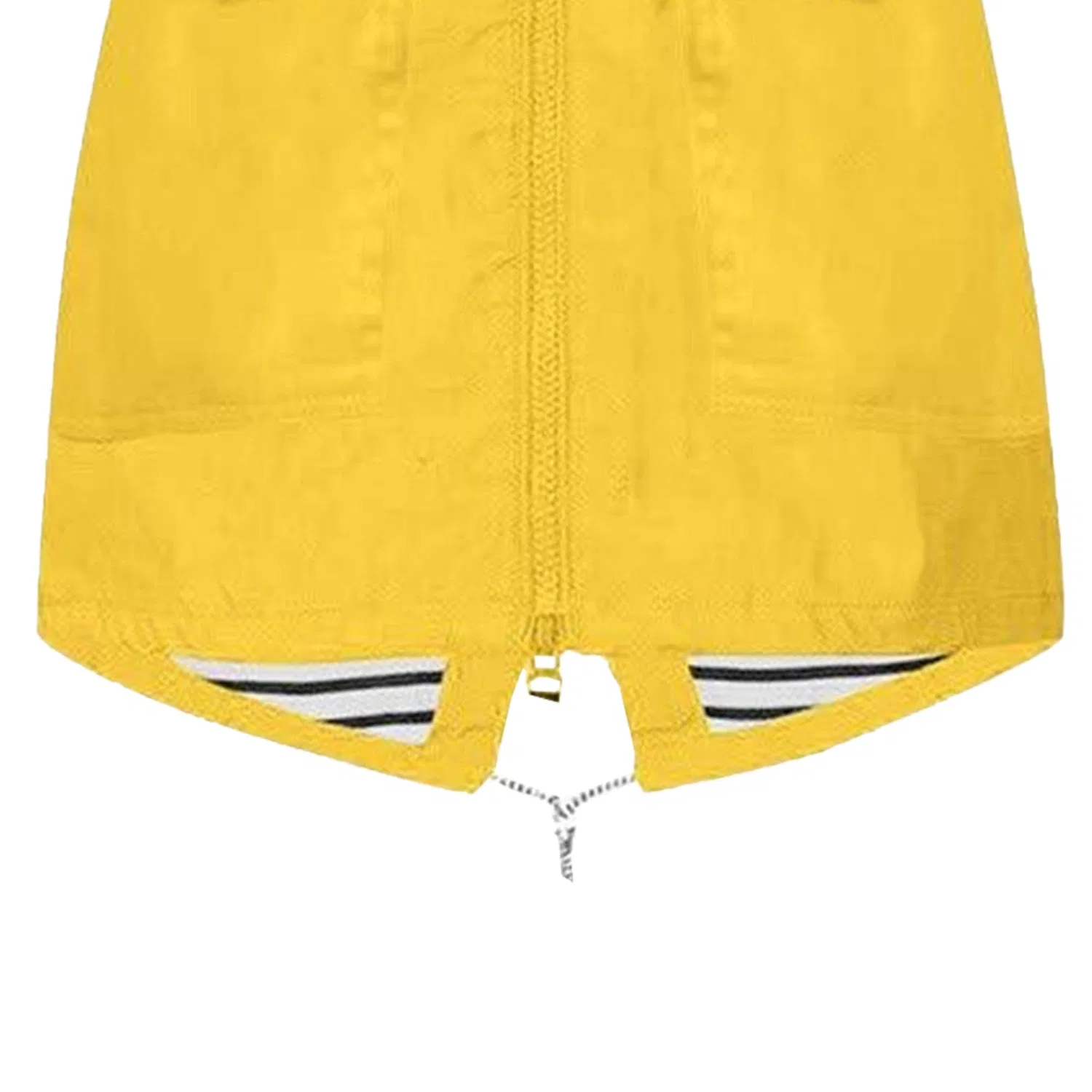 Женский легкий дождевик с капюшоном и длинным рукавом, yellow — фото 4