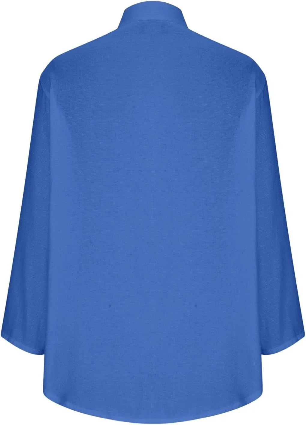 Женская туника свободного кроя из хлопка и льна Pelang, D-blue — фото 4