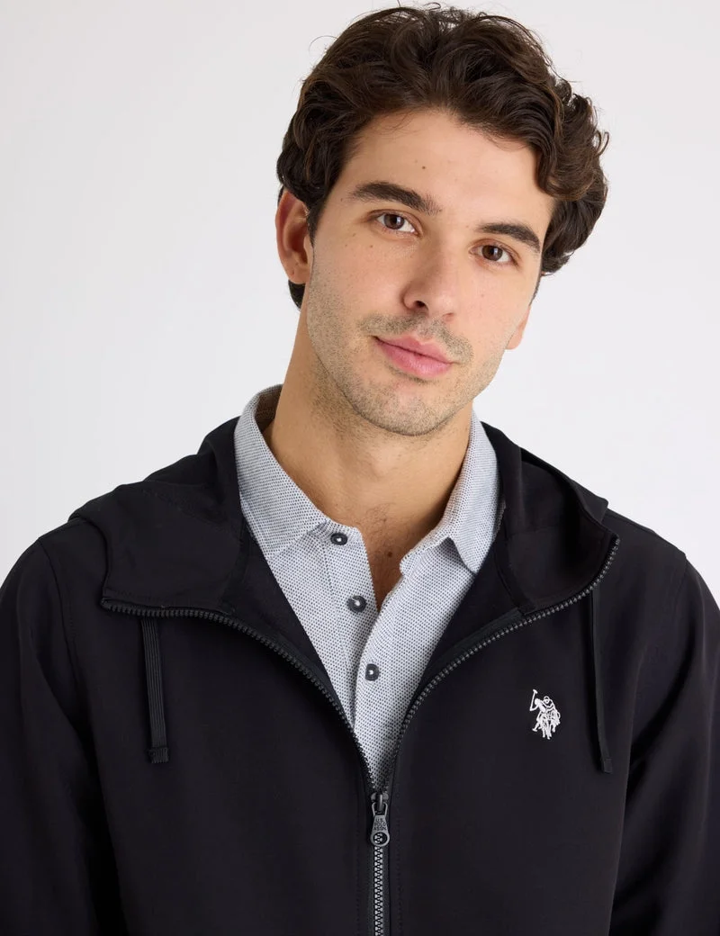 Мужская куртка U.S. Polo Assn. Hooded Surf, черный — фото 4