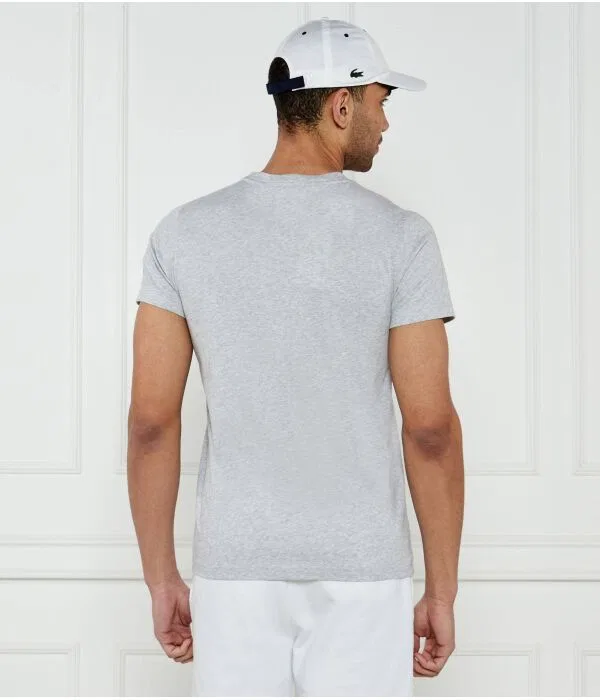 Мужская футболка хлопковая Lacoste, Color Grigio — фото 3