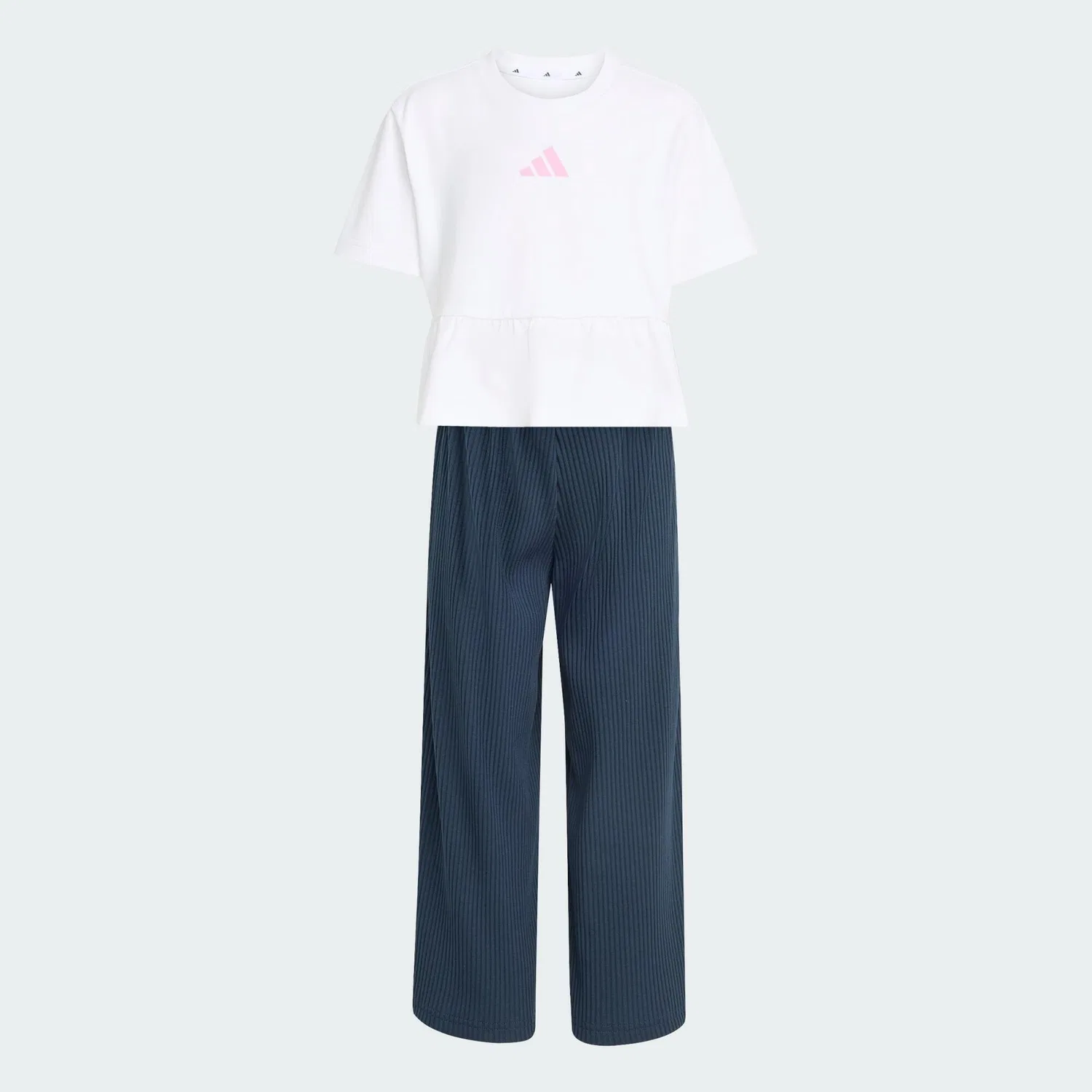 Женский спортивный комплект с рюшами Seasonals Sweat Ruffles Set Adidas, Weiss Rosa — фото 2