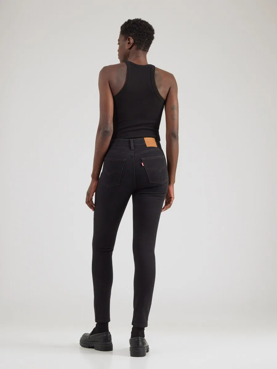 Джинсы LEVI'S Skinny '721 High Rise Skinny' из черного денима — фото 4