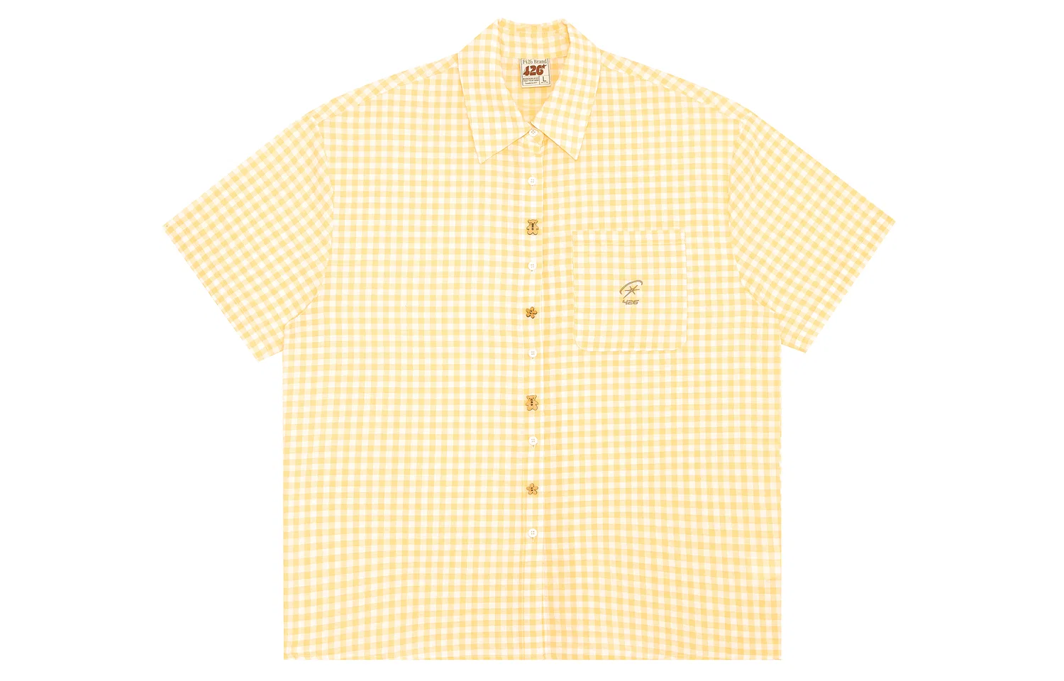 Детская рубашка с отложным воротником F426, Yellow