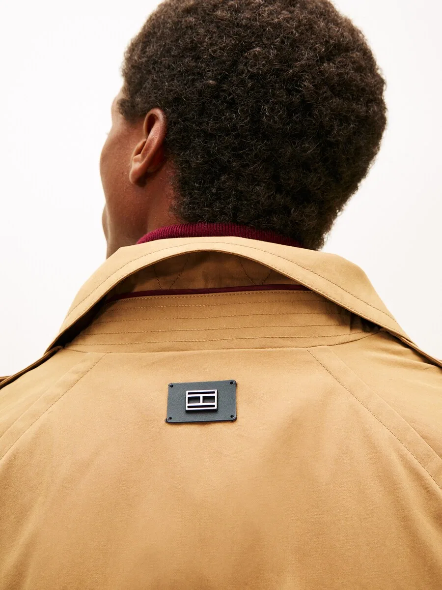 Пальто TOMMY HILFIGER Between-Seasons в стиле «Smart Casual» песочного цвета — фото 4