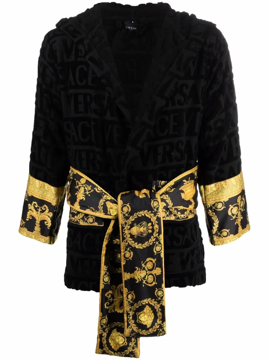 Versace Короткий черный халат
