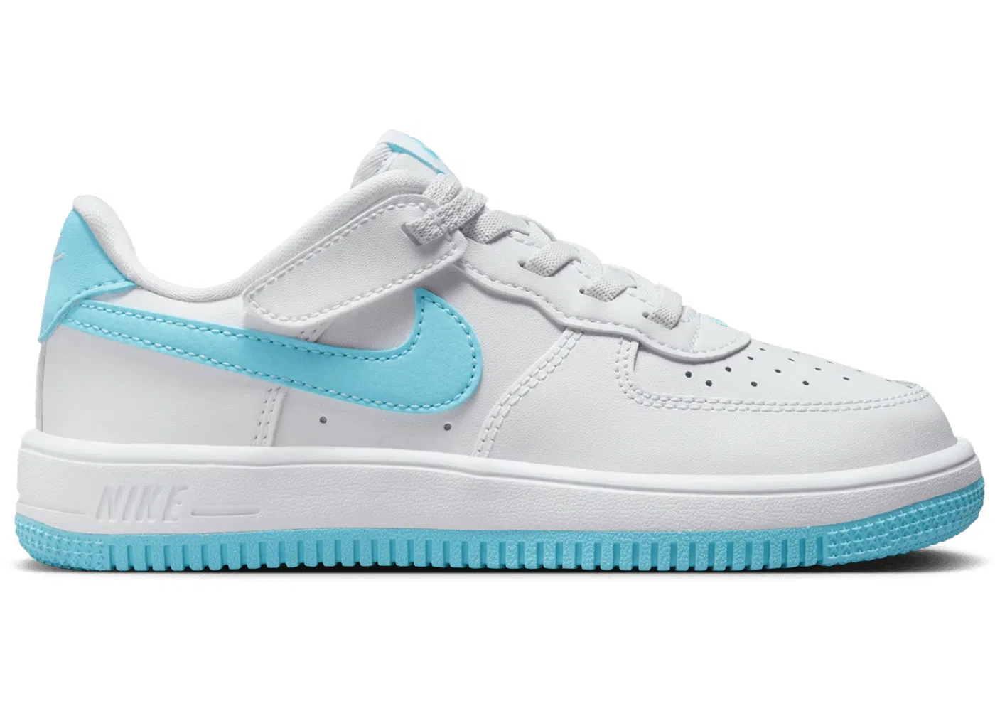 Детские кроссовки Lifestyle Nike Force 1 Low EasyOn, White/White/Aquarius Blue