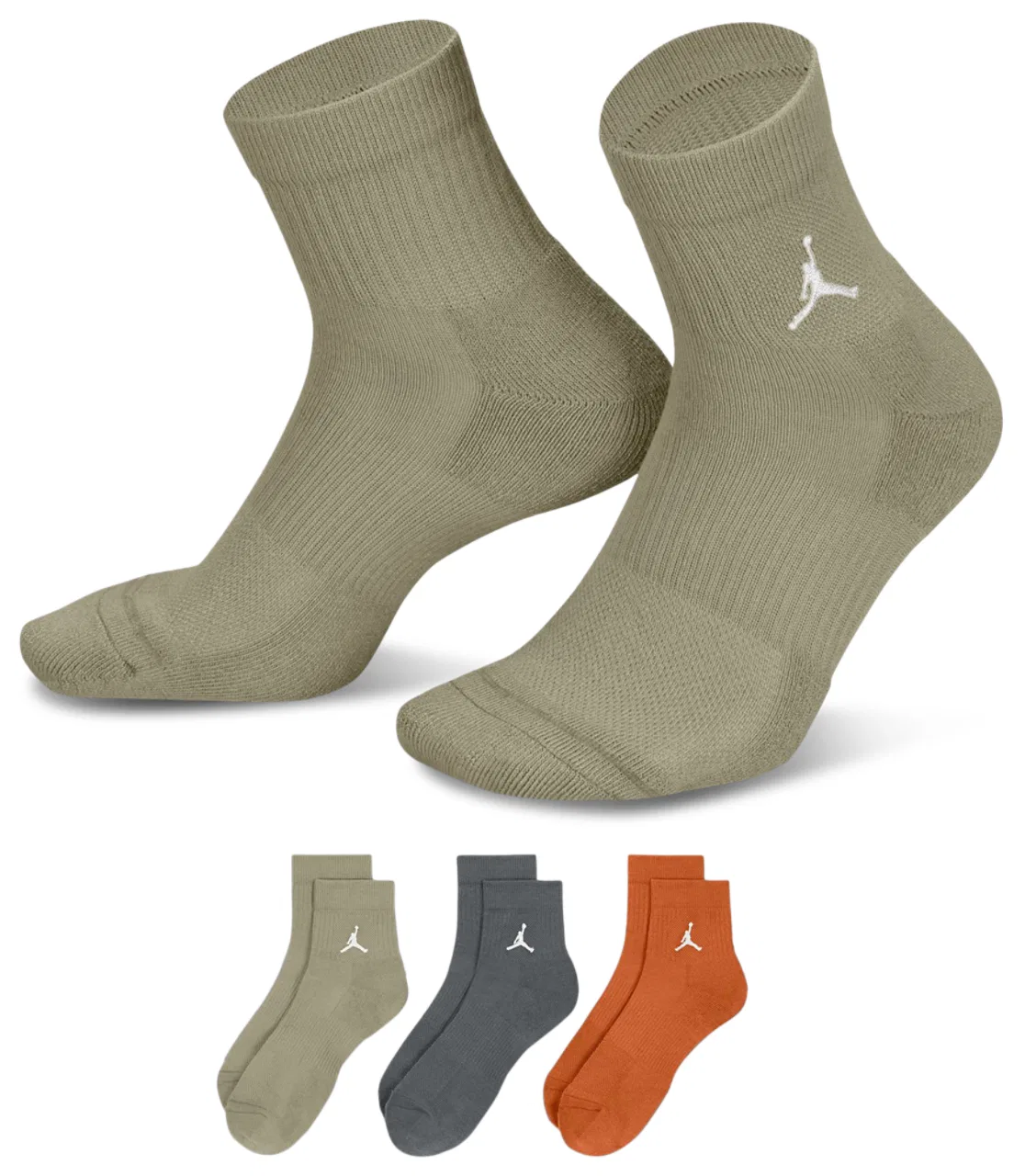 Носки мужские Every Day Cushioned Ankle 3 Pack Jordan, цвет Starfish/Tan