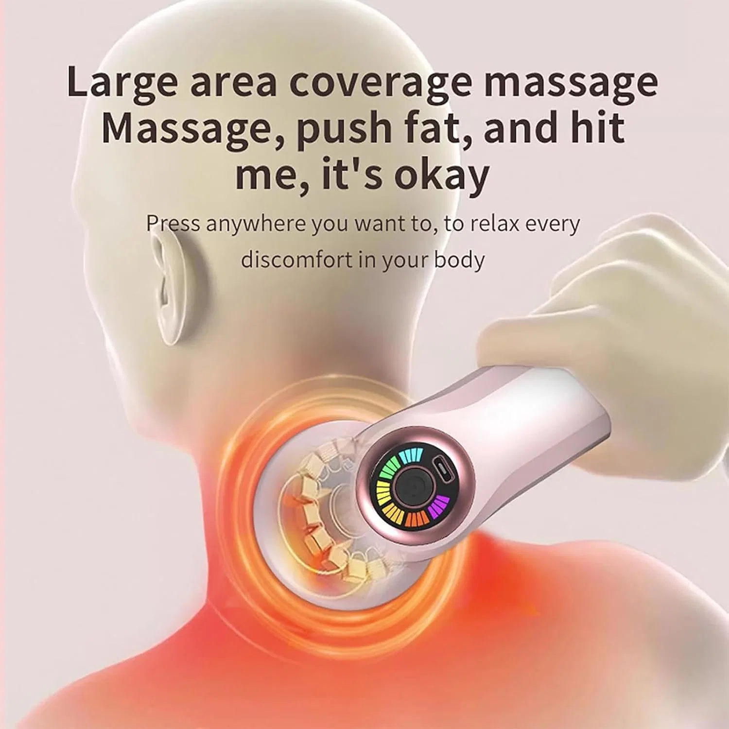 Массажер для тела Body Shaping Machine, LIULIQ, 5 массажных головок, Pink — фото 3