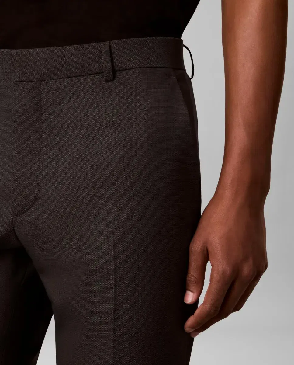 Мужские брюки из шерсти с микроструктурой Barlecorn Calvin Klein, Темно-Серый — фото 4