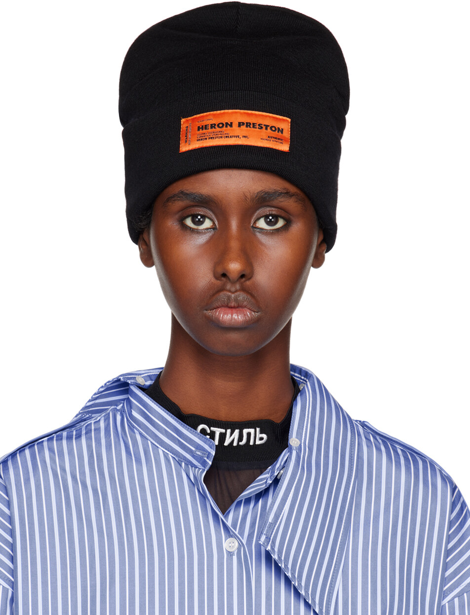 

Черная шапка Heron Preston