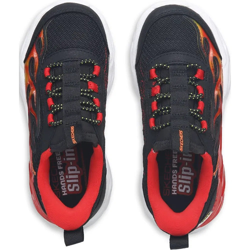 Детские кроссовки Thermo Flash 2.0 со светящейся подошвой Skechers, Black/Red — фото 4