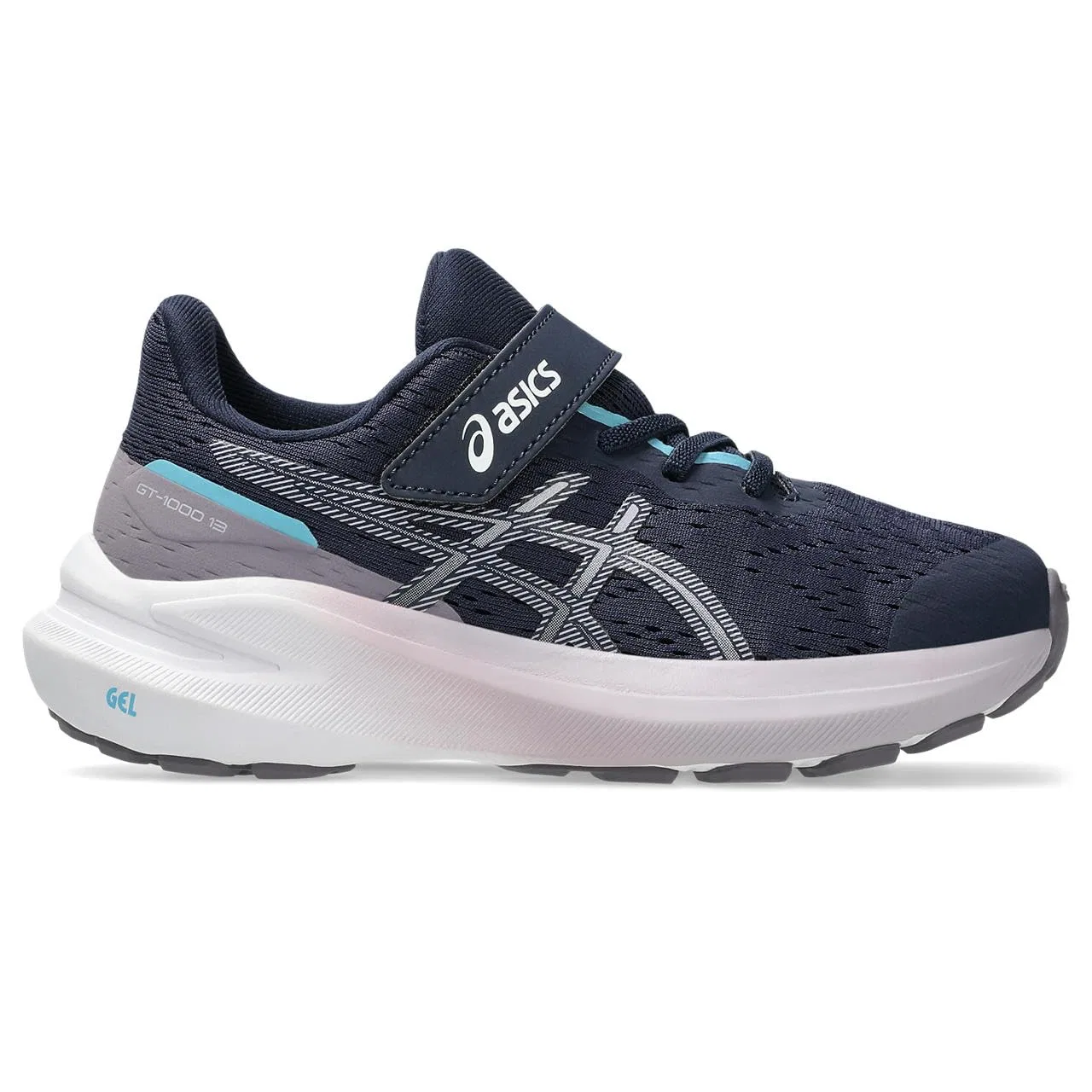 Детские кроссовки для мальчиков с амортизацией Gt-1000 13 Ps ASICS, Midnight Dusk Violet — фото 3