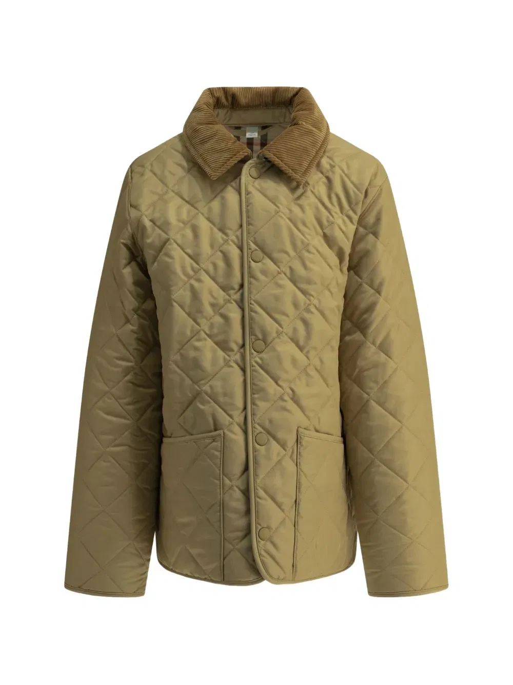 Стеганая куртка-баранья шкура Burberry Kids, бежевый