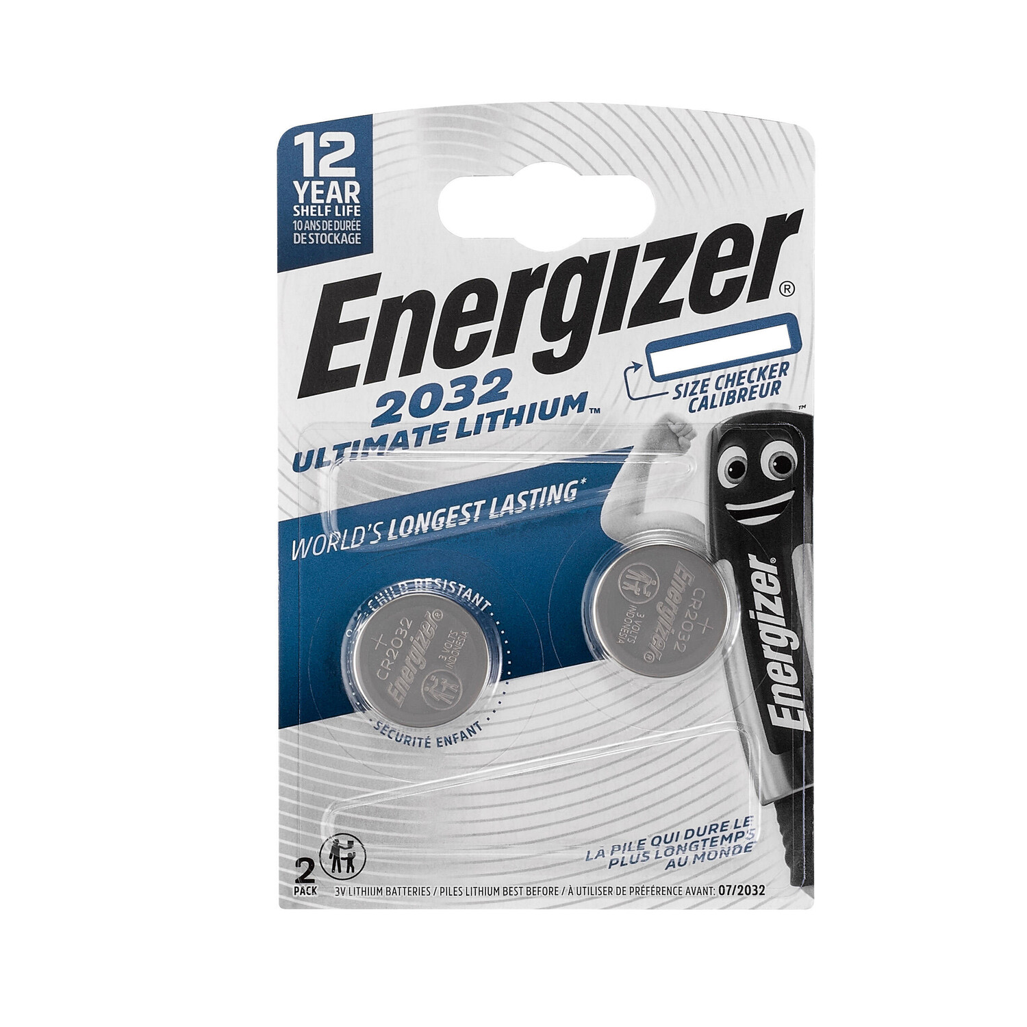 

Батарейки Energizer CR2032 2 шт, белый