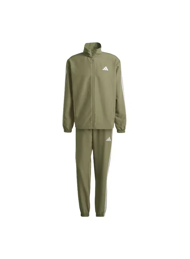 Спортивный костюм с полосами 3 stripes Adidas, оливковый — фото 2