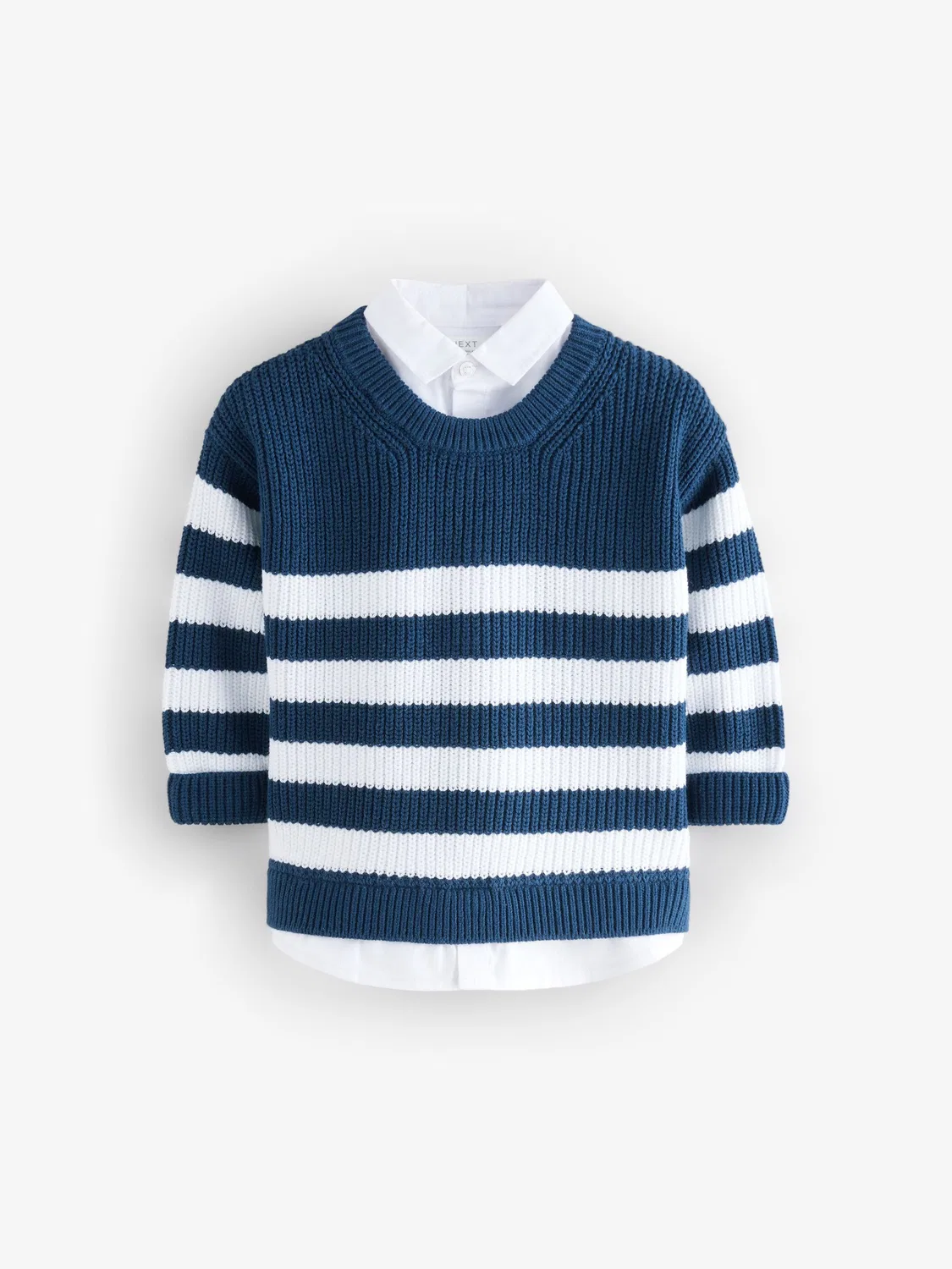 Джемпер-поло трикотажный, Navy Stripe Next