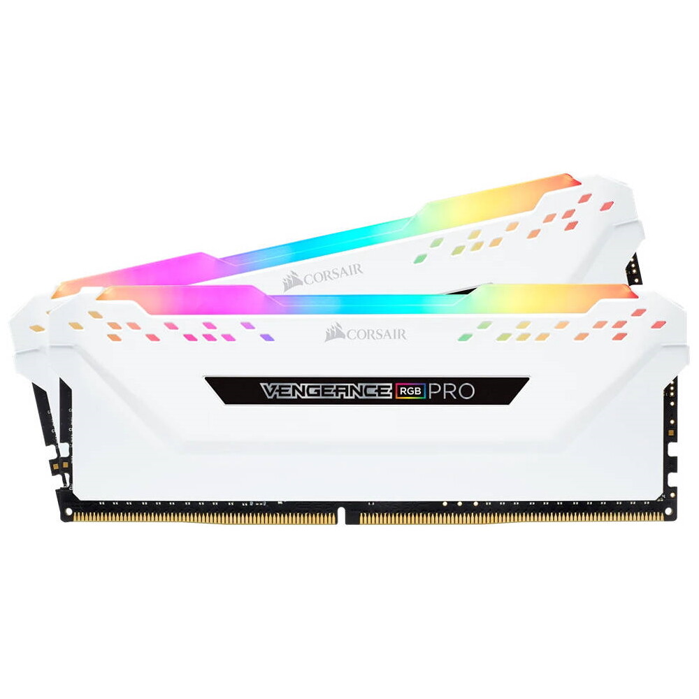 

Оперативная память Corsair Vengeance RGB PRO, 32 Гб DDR4 (2x16 Гб), 3200 МГц, CL16-20, CMW32GX4M2E3200C16W, белый