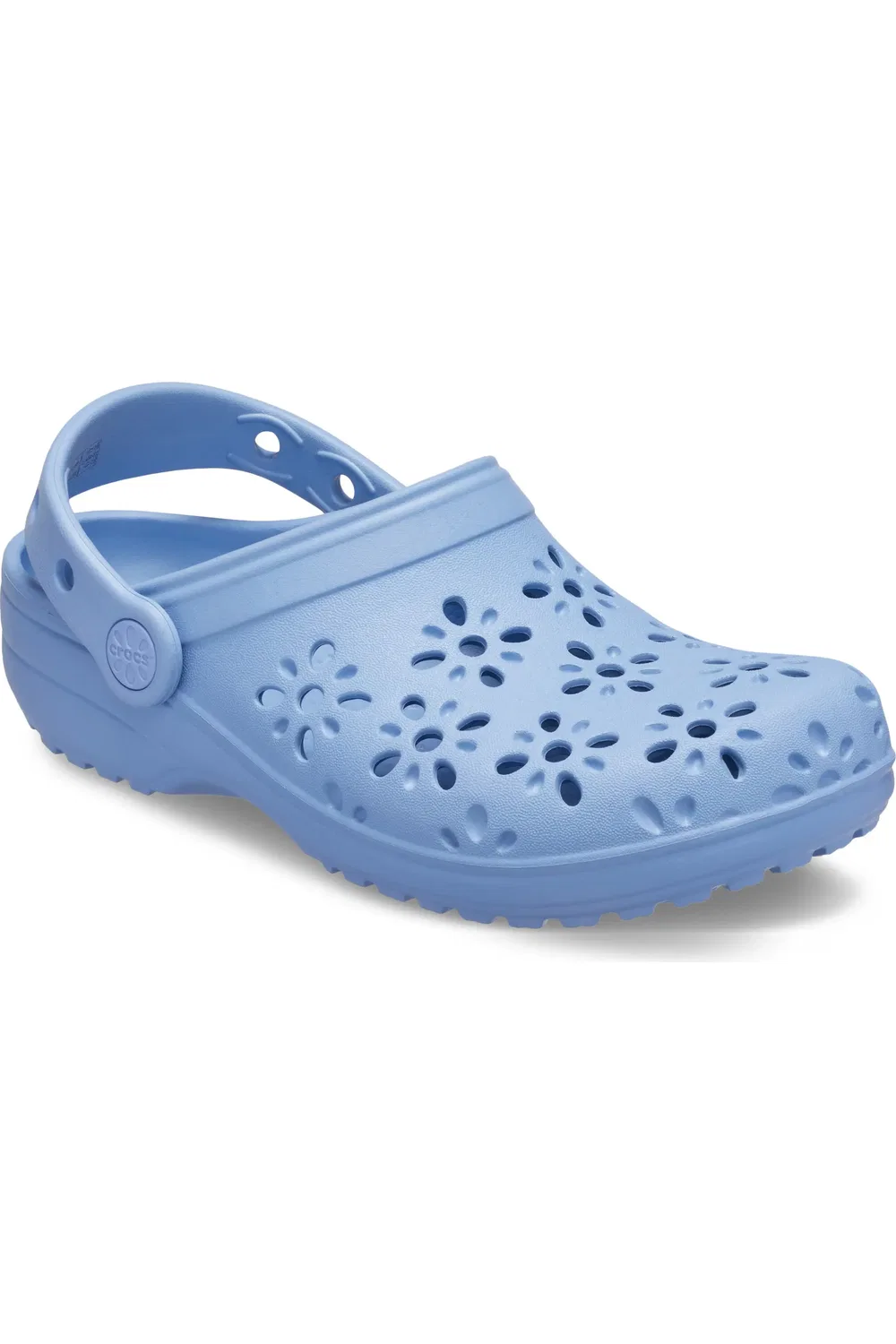 Детские сабо с цветочной лазерной перфорацией Classic CROCS, Blue Haze