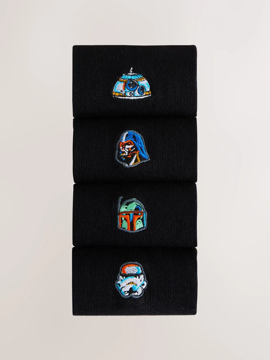 Носки 4 пары Star Wars Embroidered Next, черный