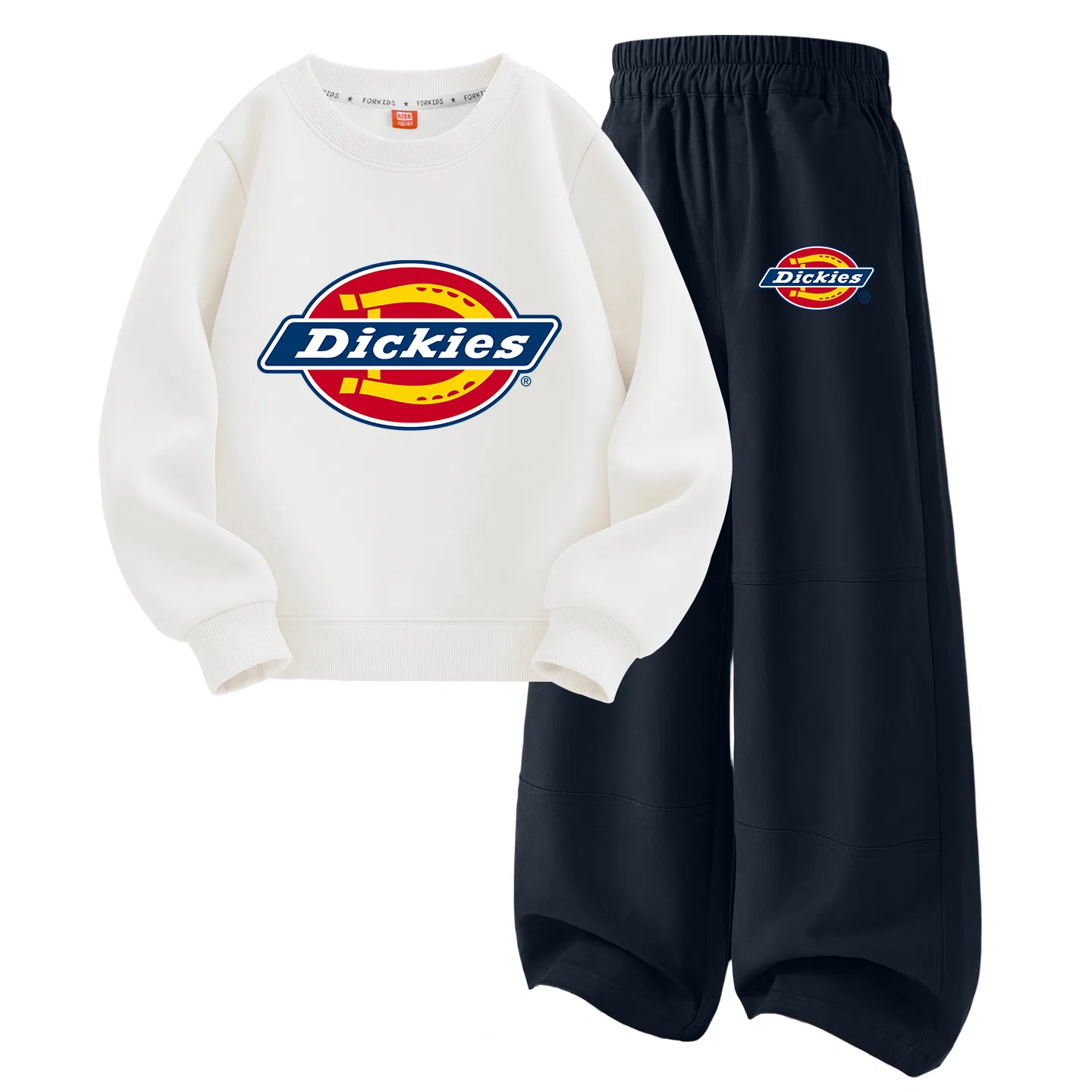 Детский спортивный комплект с принтом S Logo Dickies, Clearwater Blue/Navy Blue — фото 3