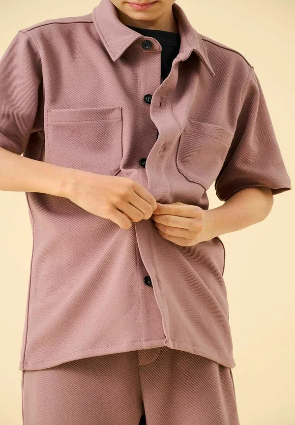 Рубашка джинсовая Osjnew Only & Sons Junior, Twilight Mauve, сиреневый