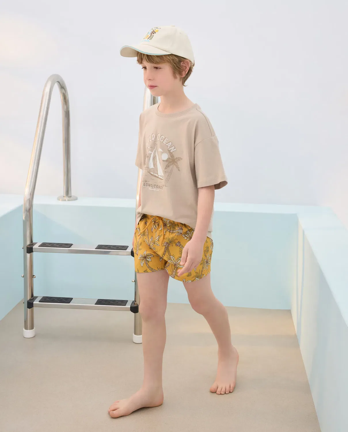 Детские шорты для мальчиков с принтом Bermuda Joy Palmeras Tofee Kids El Corte Inglés, Amarillo
