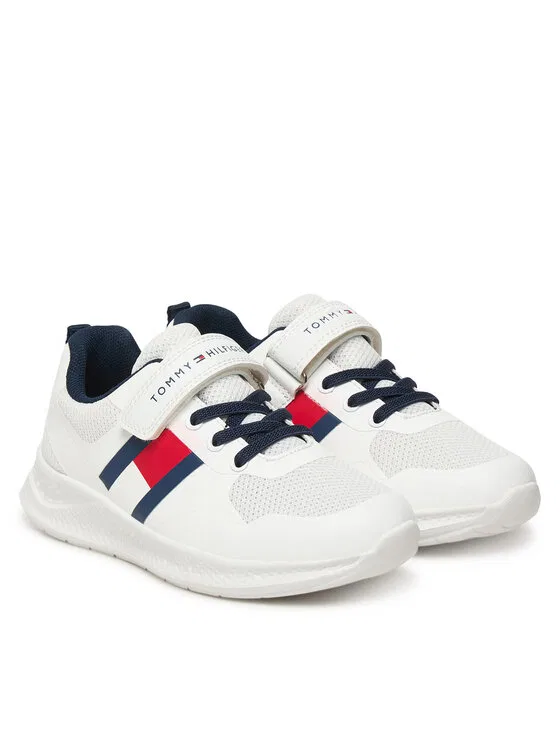 Кроссовки Flag Low Cut Lace-Up/Velcro Tommy Hilfiger, белый — фото 2