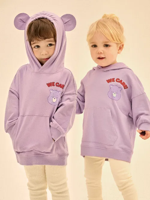 Детская худи с капюшоном и ушками Sweet Dreams Bear CAREBEARS, Purple