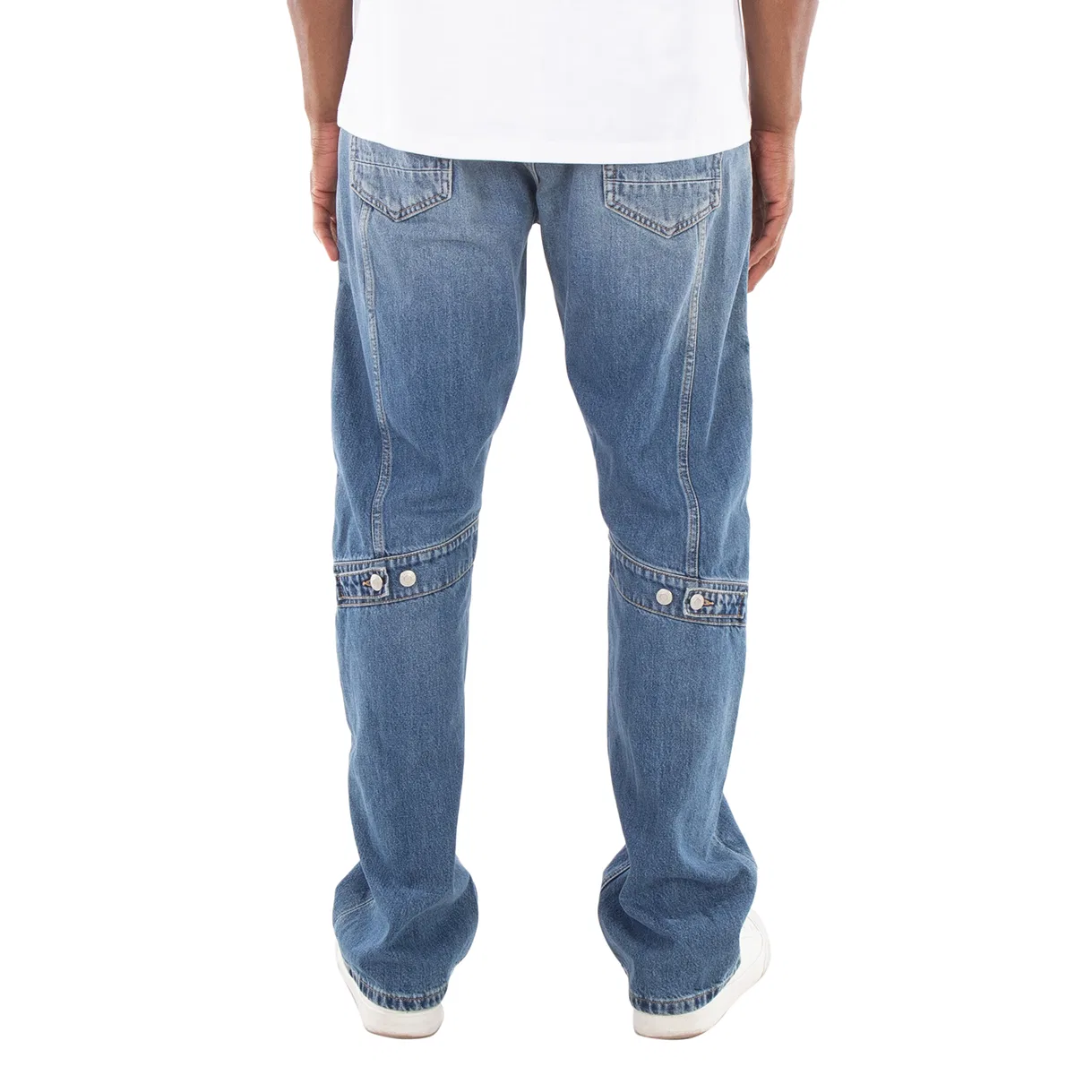Джинсы прямого кроя со средней посадкой Mid-Rise Straight-Leg Jeans Alexander McQueen, Blue — фото 3