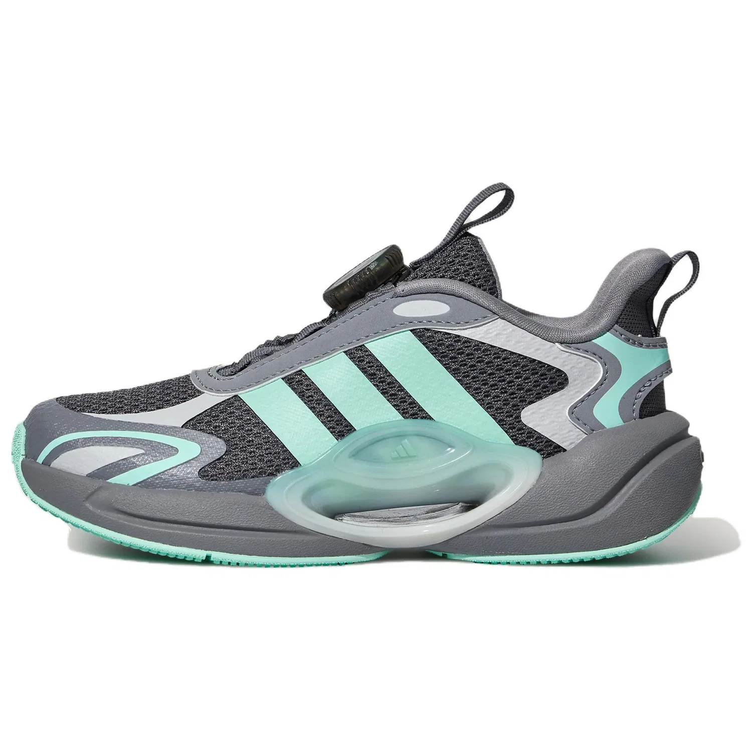 Детские кроссовки с принтом Adidas, Dark Gray/Clear Mint Green/Gray