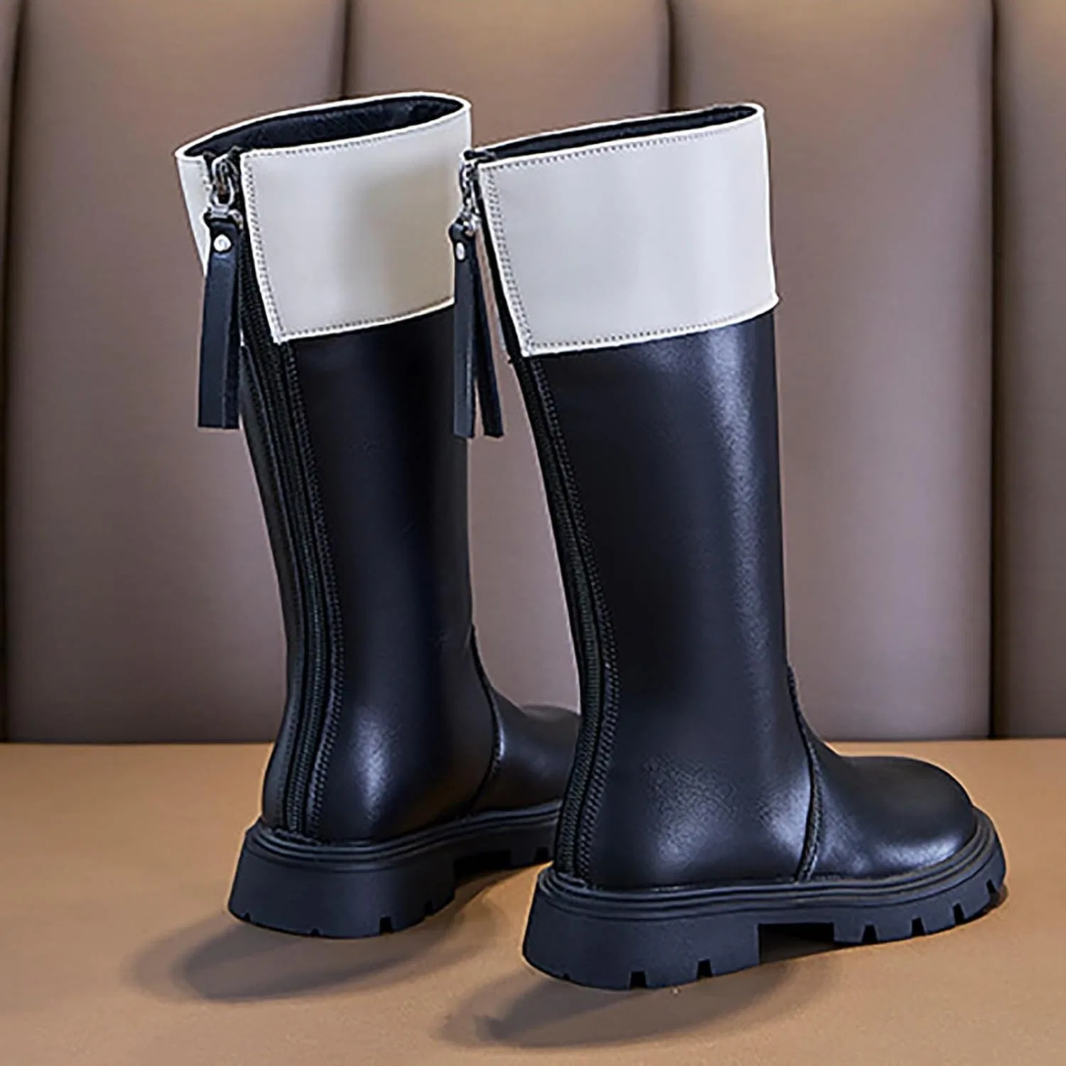 Детские сапоги для девочек с принтом Western Riding Boots, Black — фото 4